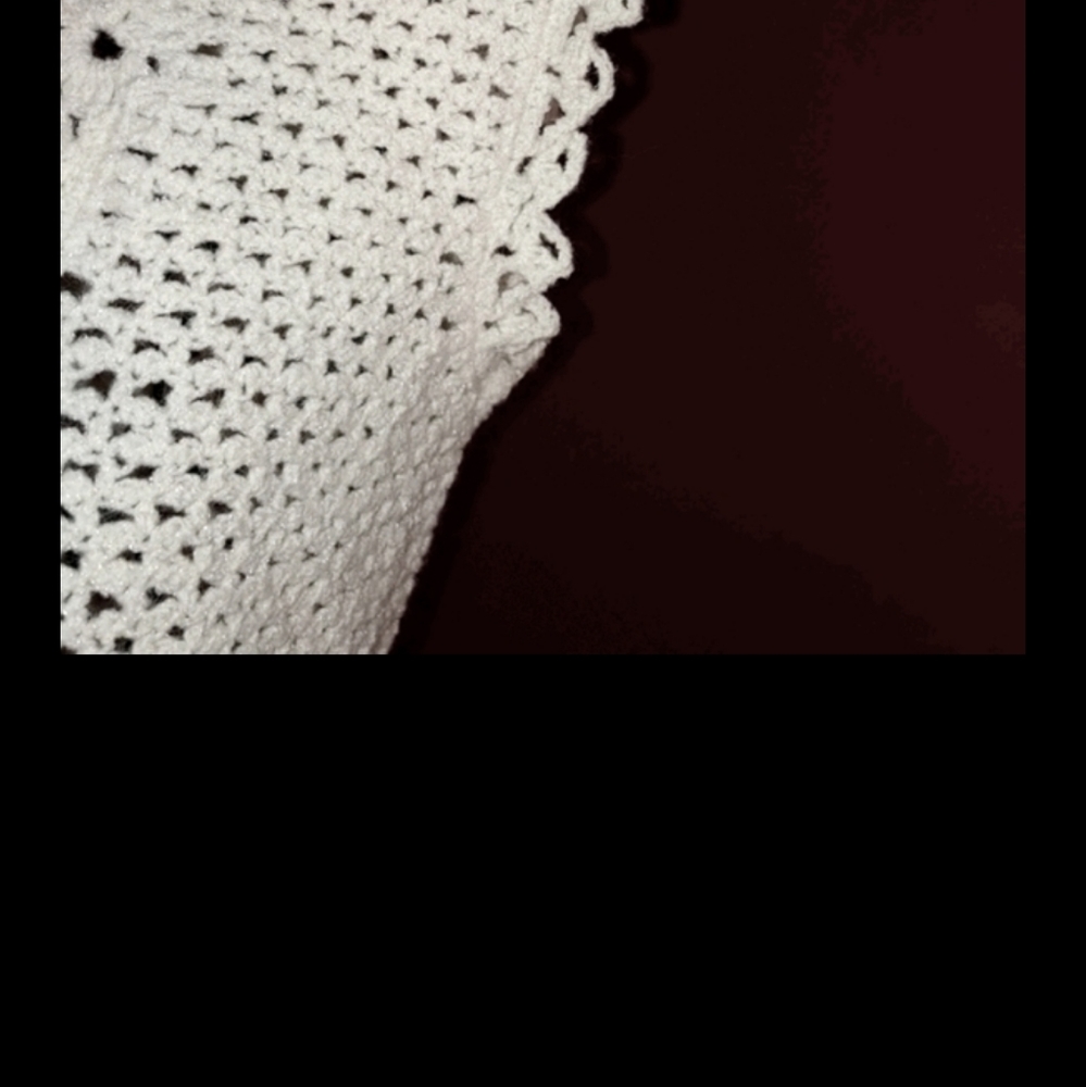 Handmade A-Line Prairie Wedding Gown Crochet Eyelet Lacey Fitted Bodice - Picture 11 of 12